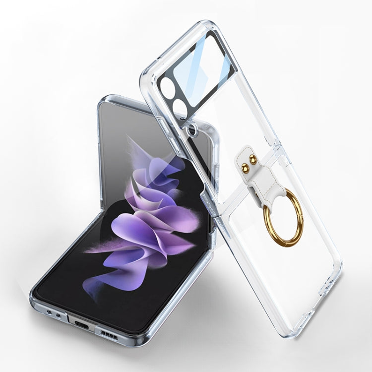 For Samsung Galaxy Z Flip4 GKK Integrated Electroplating Phone Case with Ring