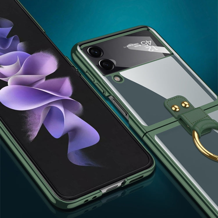 For Samsung Galaxy Z Flip4 GKK Integrated Electroplating Phone Case with Ring