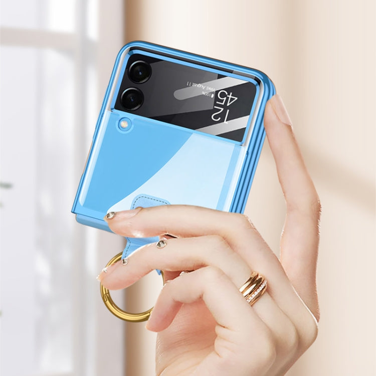 For Samsung Galaxy Z Flip4 GKK Integrated Electroplating Phone Case with Ring