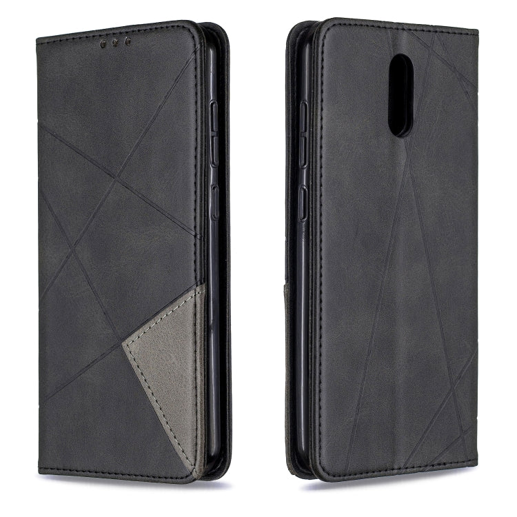For Nokia 2.3 Rhombus Texture Horizontal Flip Magnetic Leather Case with Holder & Card Slots & Wallet