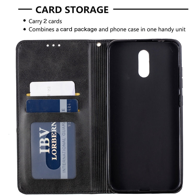 For Nokia 2.3 Rhombus Texture Horizontal Flip Magnetic Leather Case with Holder & Card Slots & Wallet