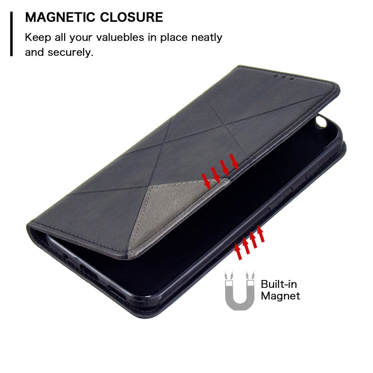For Nokia 2.3 Rhombus Texture Horizontal Flip Magnetic Leather Case with Holder & Card Slots & Wallet