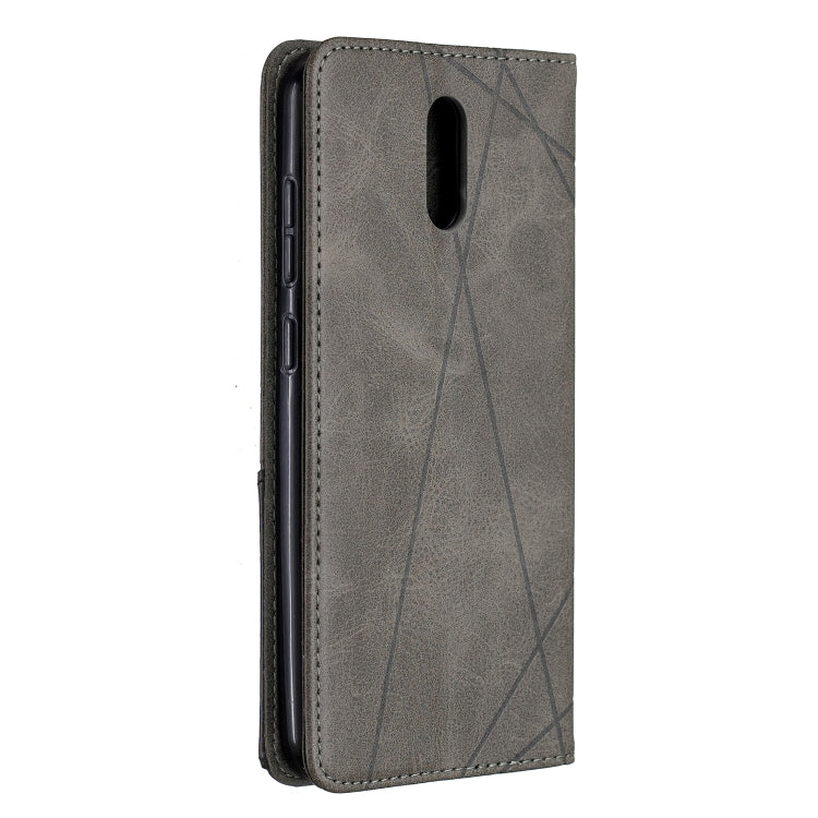 For Nokia 2.3 Rhombus Texture Horizontal Flip Magnetic Leather Case with Holder & Card Slots & Wallet