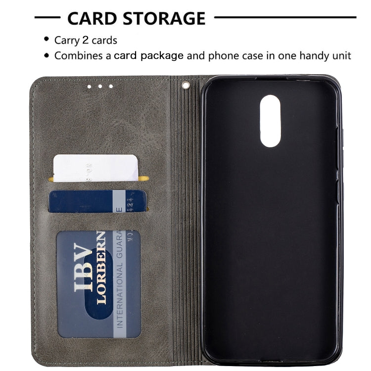 For Nokia 2.3 Rhombus Texture Horizontal Flip Magnetic Leather Case with Holder & Card Slots & Wallet