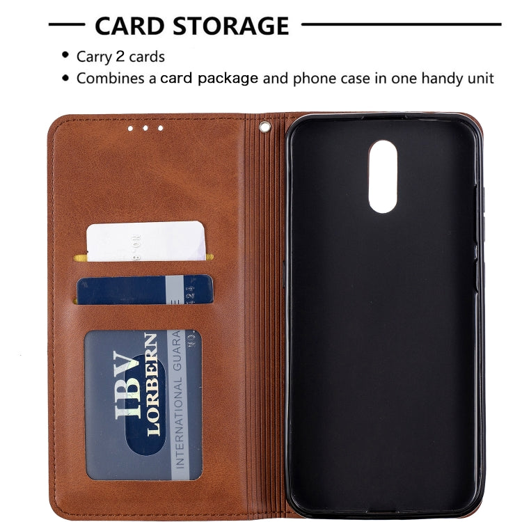 For Nokia 2.3 Rhombus Texture Horizontal Flip Magnetic Leather Case with Holder & Card Slots & Wallet