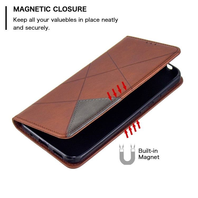 For Nokia 2.3 Rhombus Texture Horizontal Flip Magnetic Leather Case with Holder & Card Slots & Wallet