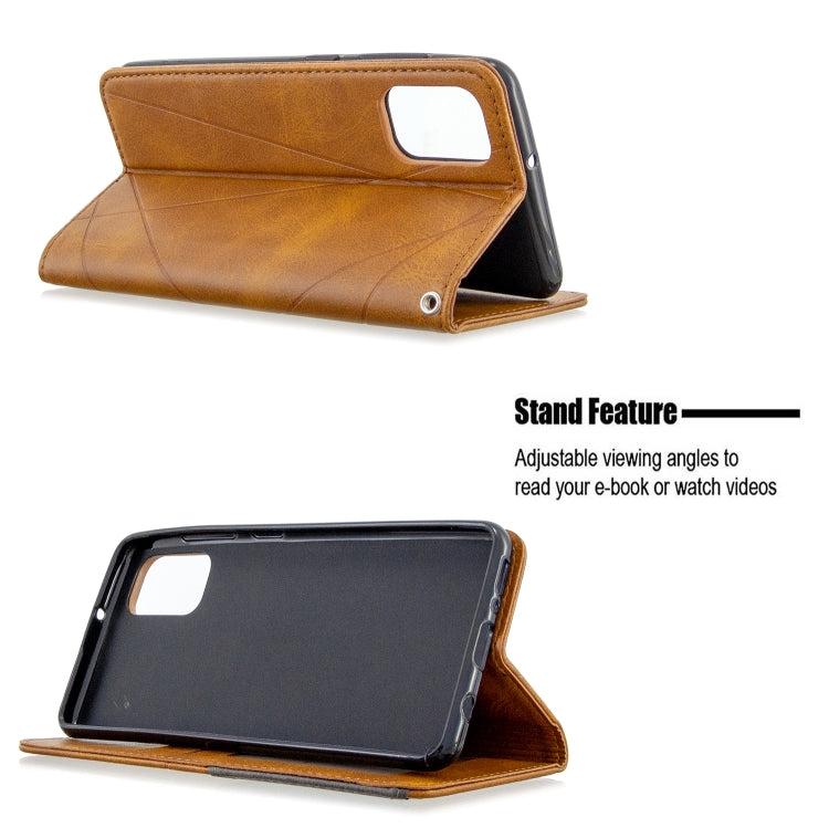 For Galaxy A41 Rhombus Texture Horizontal Flip Magnetic Leather Case with Holder & Card Slots & Wallet