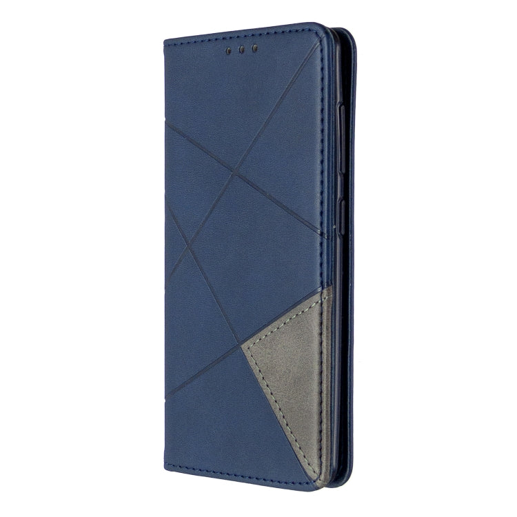 For Galaxy A41 Rhombus Texture Horizontal Flip Magnetic Leather Case with Holder & Card Slots & Wallet