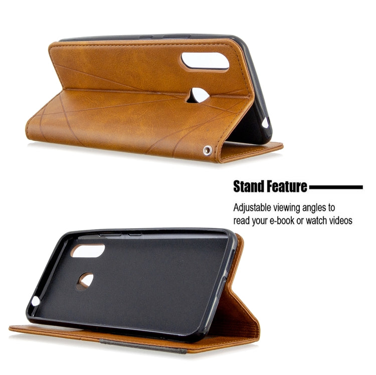 For Galaxy A70e Rhombus Texture Horizontal Flip Magnetic Leather Case with Holder & Card Slots & Wallet
