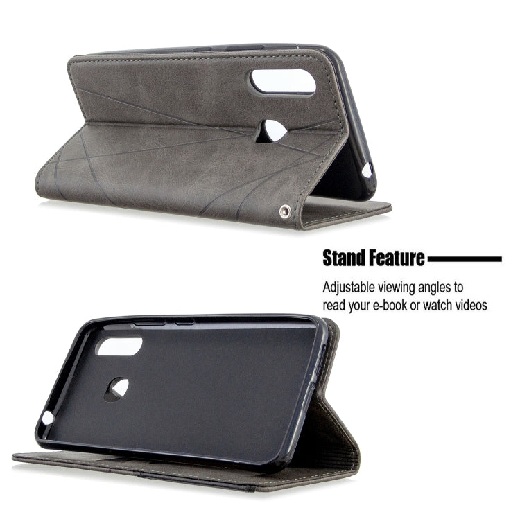 For Galaxy A70e Rhombus Texture Horizontal Flip Magnetic Leather Case with Holder & Card Slots & Wallet