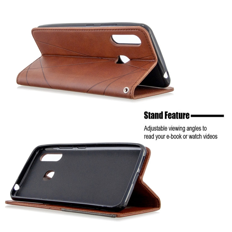 For Galaxy A70e Rhombus Texture Horizontal Flip Magnetic Leather Case with Holder & Card Slots & Wallet