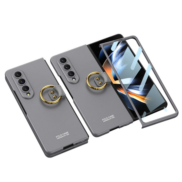 For Samsung Galaxy Z Fold4 GKK Integrated Ultra-thin Full Coverage Phone Case with Ring