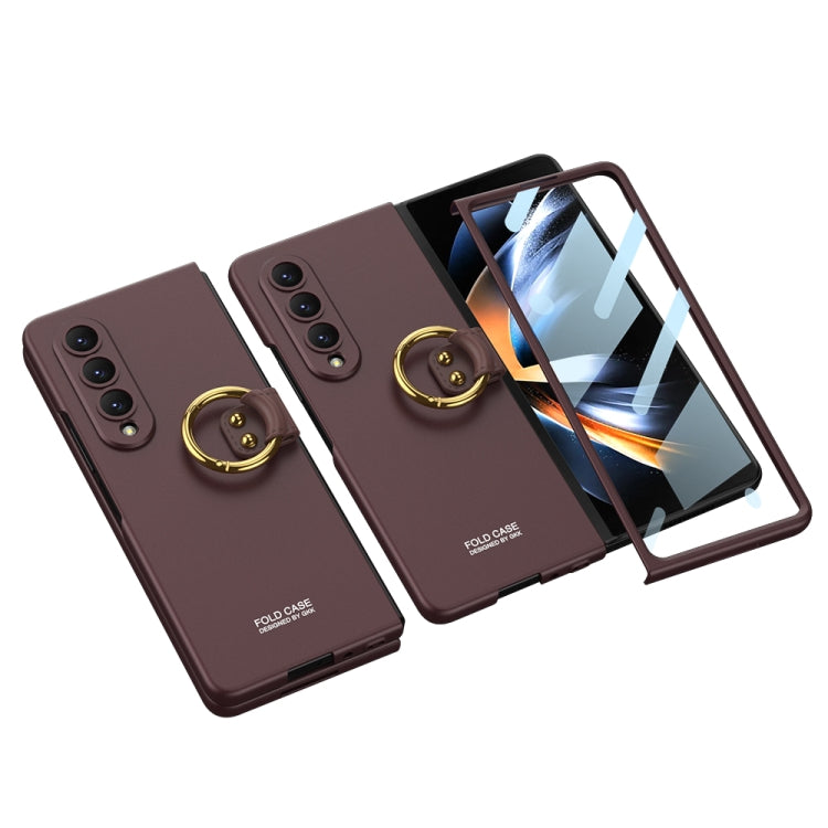 For Samsung Galaxy Z Fold4 GKK Integrated Ultra-thin Full Coverage Phone Case with Ring