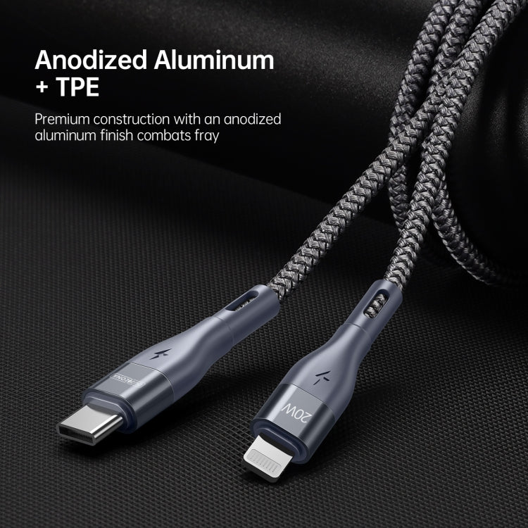 DUZZONA A1 PD 20W Type-C to 8 Pin Fast Charging Data Cable, Length: 1m(Grey)
