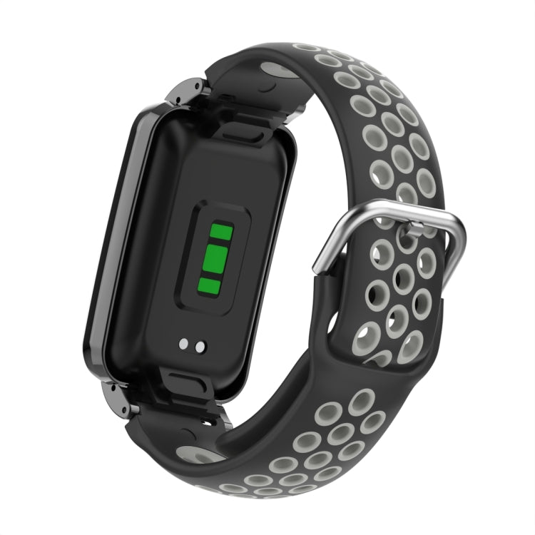 For Xiaomi Mi Band 7 Pro Silicone Metal Frame Watch Band