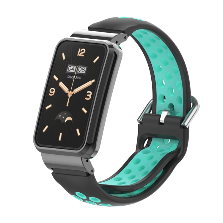 For Xiaomi Mi Band 7 Pro Silicone Metal Frame Watch Band
