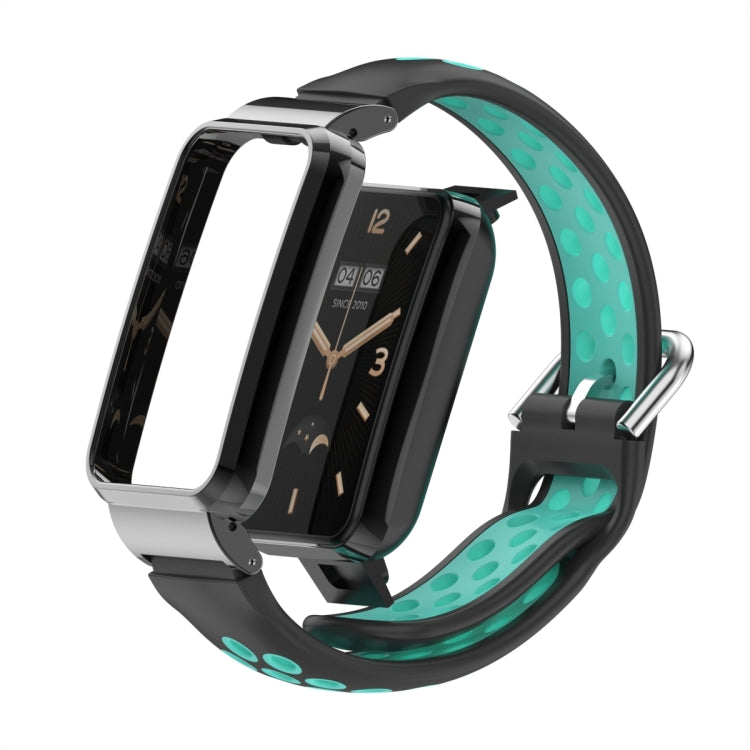 For Xiaomi Mi Band 7 Pro Silicone Metal Frame Watch Band