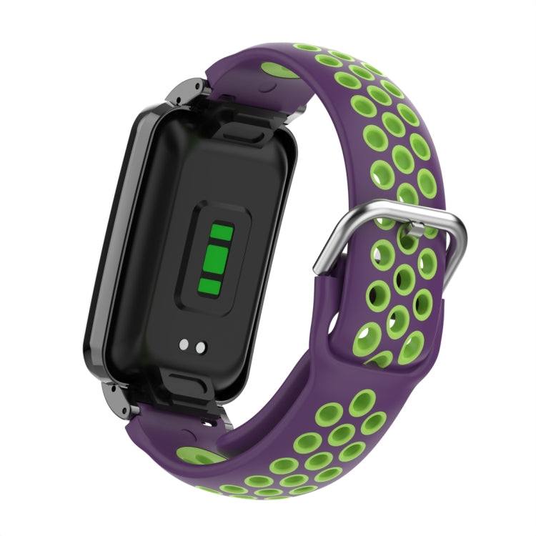 For Xiaomi Mi Band 7 Pro Silicone Metal Frame Watch Band