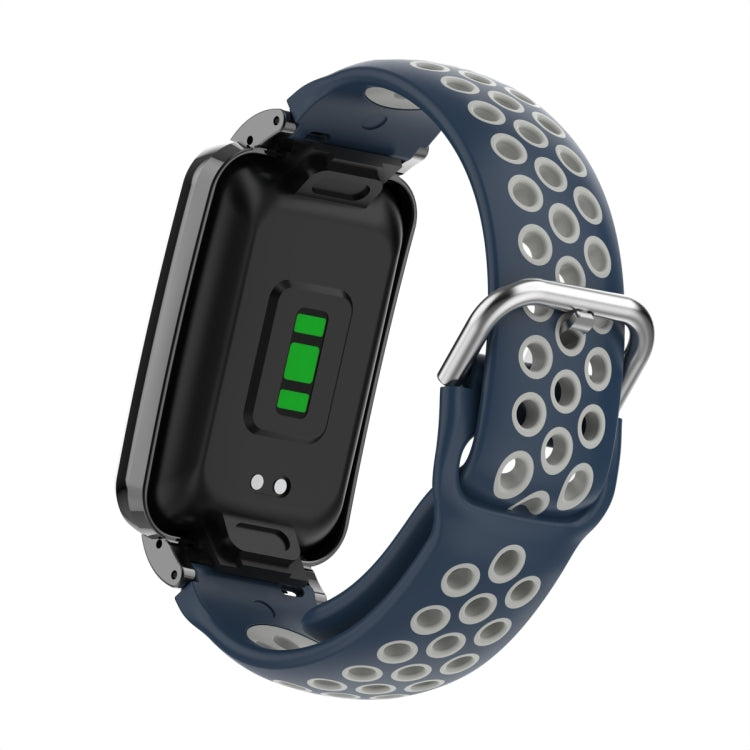For Xiaomi Mi Band 7 Pro Silicone Metal Frame Watch Band