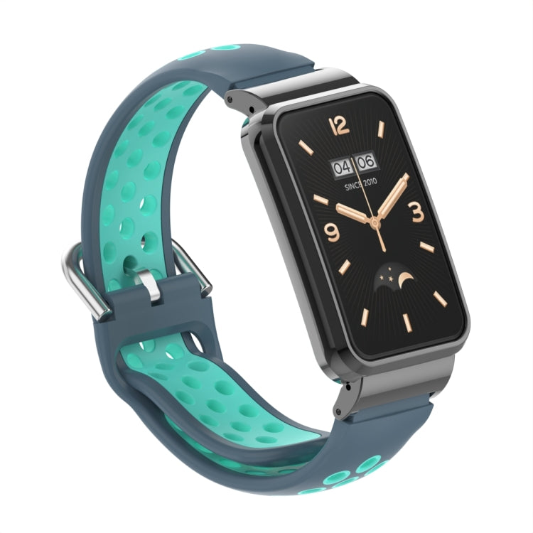 For Xiaomi Mi Band 7 Pro Silicone Metal Frame Watch Band