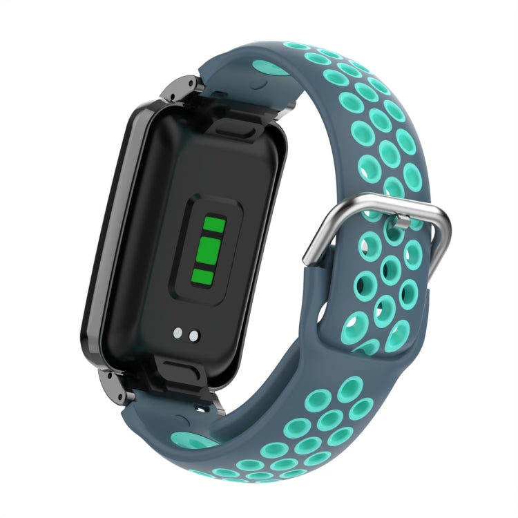 For Xiaomi Mi Band 7 Pro Silicone Metal Frame Watch Band