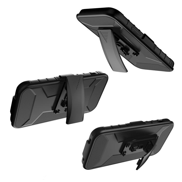 For iPhone 13 mini Back Belt Clip Phone Case (Black)
