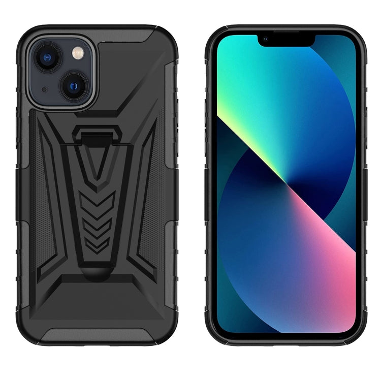For iPhone 13 Back Belt Clip Phone Case(Black)