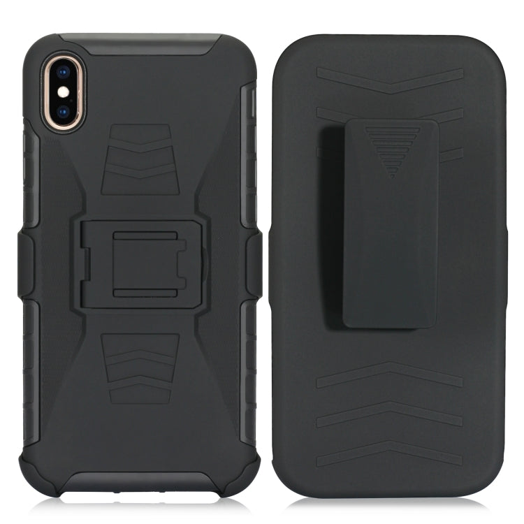For iPhone XS Max Back Belt Clip Phone Case(Black)