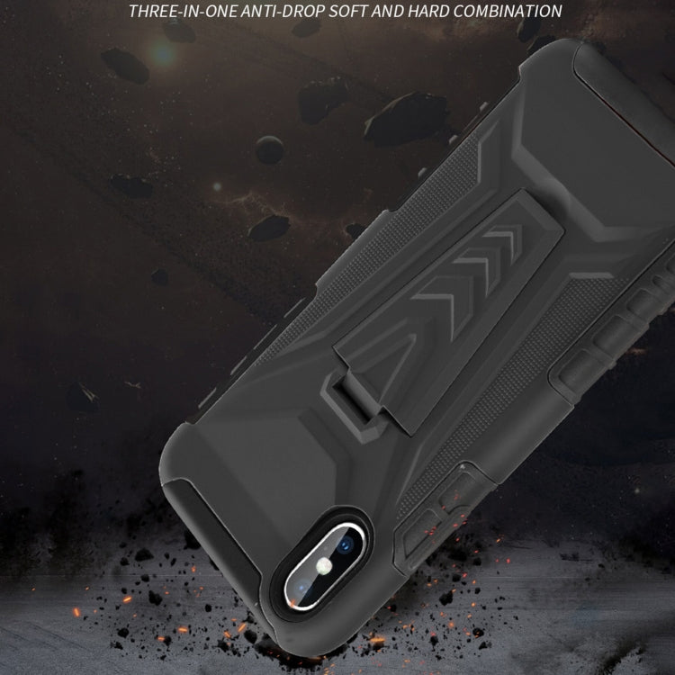For iPhone XS Max Back Belt Clip Phone Case(Black)
