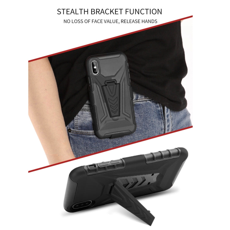 For iPhone XS Max Back Belt Clip Phone Case(Black)