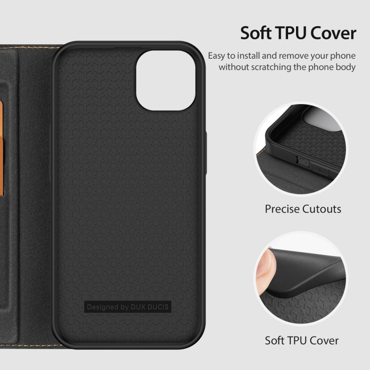 For iPhone 14 Plus DUX DUCIS Skin X2 Series Horizontal Flip Leather Phone Case