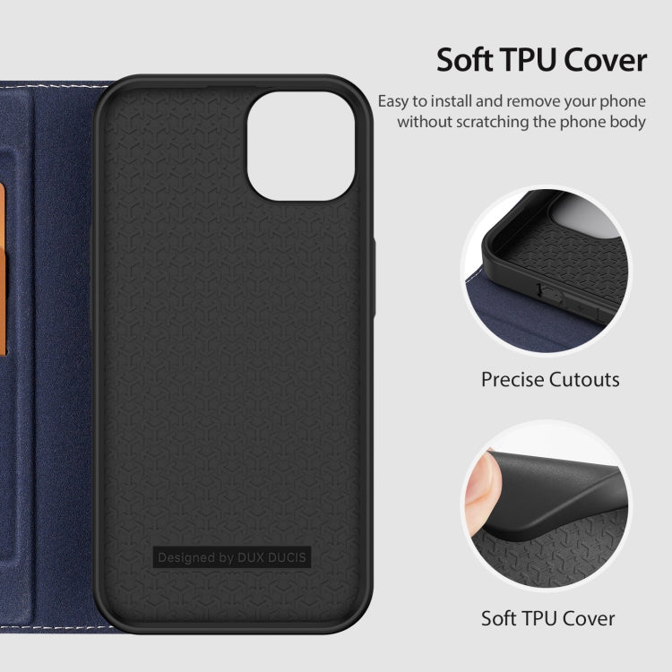 For iPhone 14 Plus DUX DUCIS Skin X2 Series Horizontal Flip Leather Phone Case