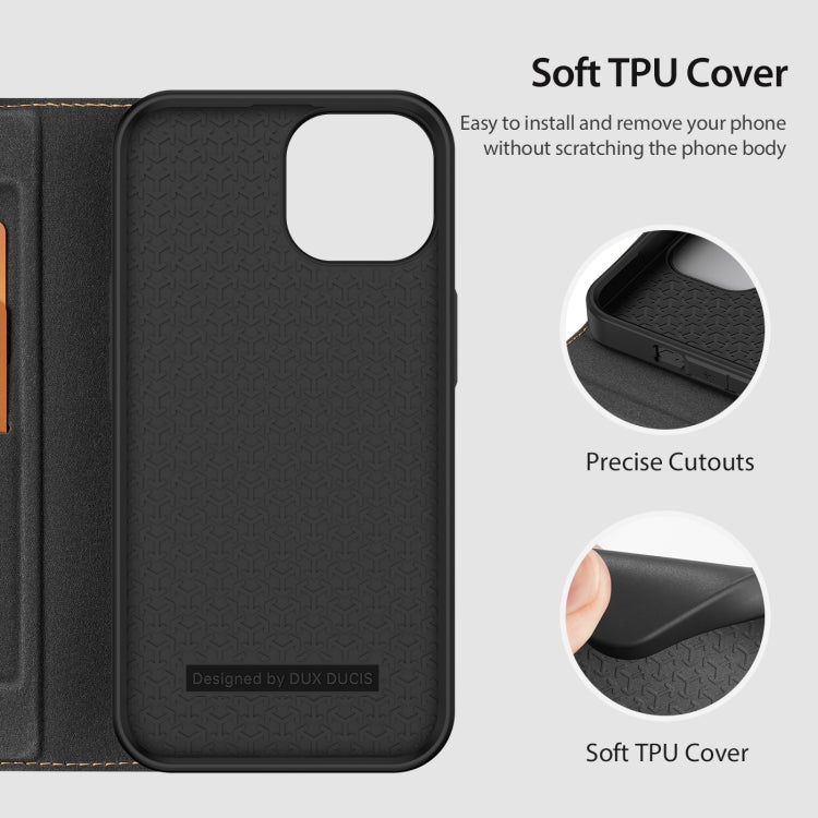 For iPhone 14 / 13 DUX DUCIS Skin X2 Series Horizontal Flip Leather Phone Case