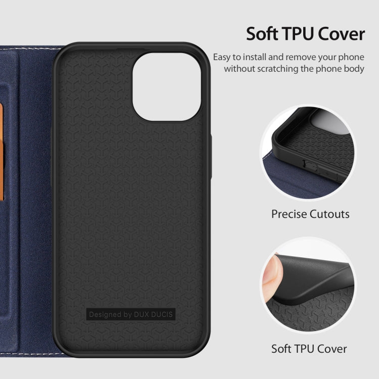 For iPhone 14 / 13 DUX DUCIS Skin X2 Series Horizontal Flip Leather Phone Case