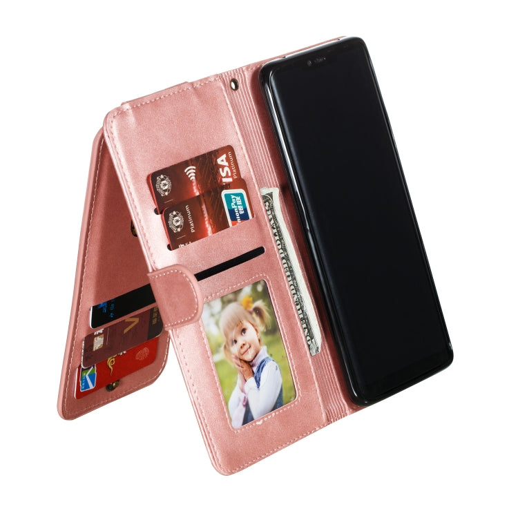 For Huawei Mate 20 Pro Nine Card Zipper Bag Horizontal Flip Leather Case With Holder & Card Slots & Frame