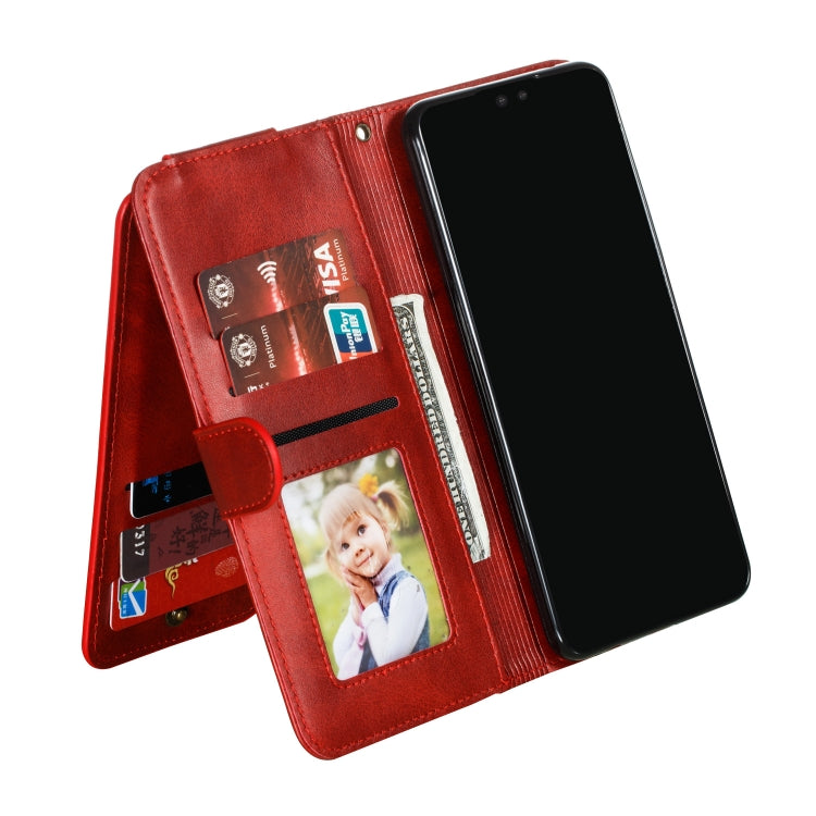 For Huawei Mate 30 Nine Card Zipper Bag Horizontal Flip Leather Case With Holder & Card Slots & Frame