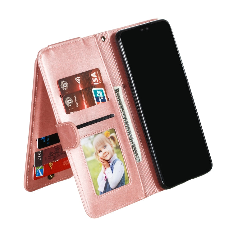 For Huawei Mate 30 Nine Card Zipper Bag Horizontal Flip Leather Case With Holder & Card Slots & Frame