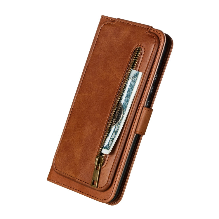 For Huawei Mate 30 Lite Nine Card Zipper Bag Horizontal Flip Leather Case With Holder & Card Slots & Frame