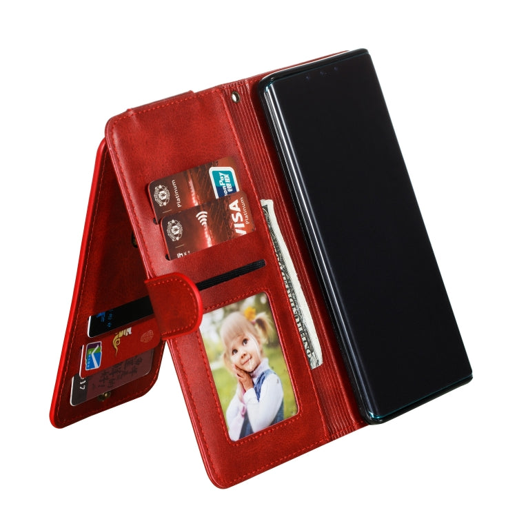 For Huawei Mate 30 Pro Nine Card Zipper Bag Horizontal Flip Leather Case With Holder & Card Slots & Frame
