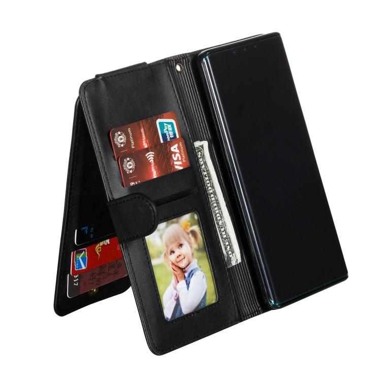 For Huawei Mate 30 Pro Nine Card Zipper Bag Horizontal Flip Leather Case With Holder & Card Slots & Frame