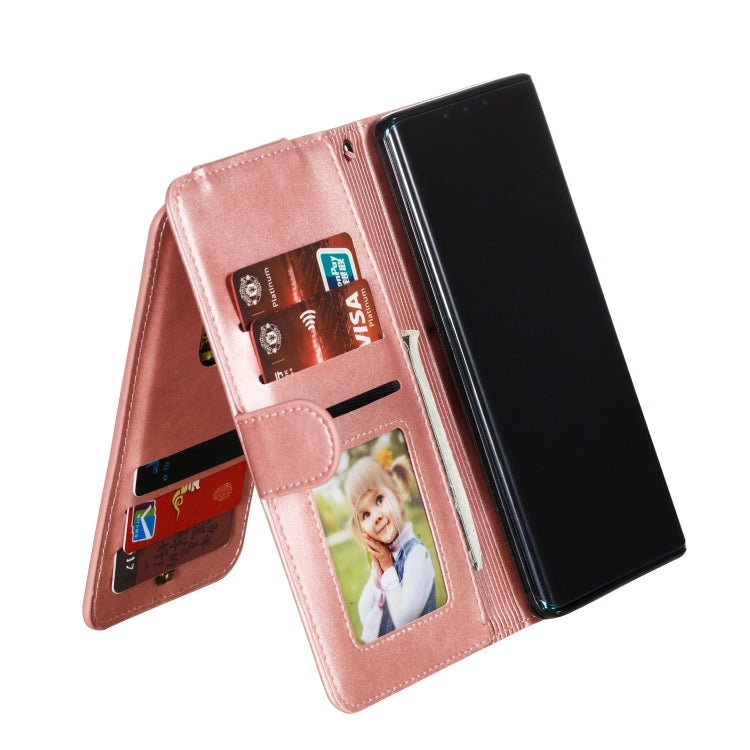 For Huawei Mate 30 Pro Nine Card Zipper Bag Horizontal Flip Leather Case With Holder & Card Slots & Frame
