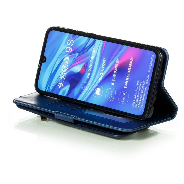 For Huawei Psmart Plus Nine Card Zipper Bag Horizontal Flip Leather Case With Holder & Card Slots & Frame