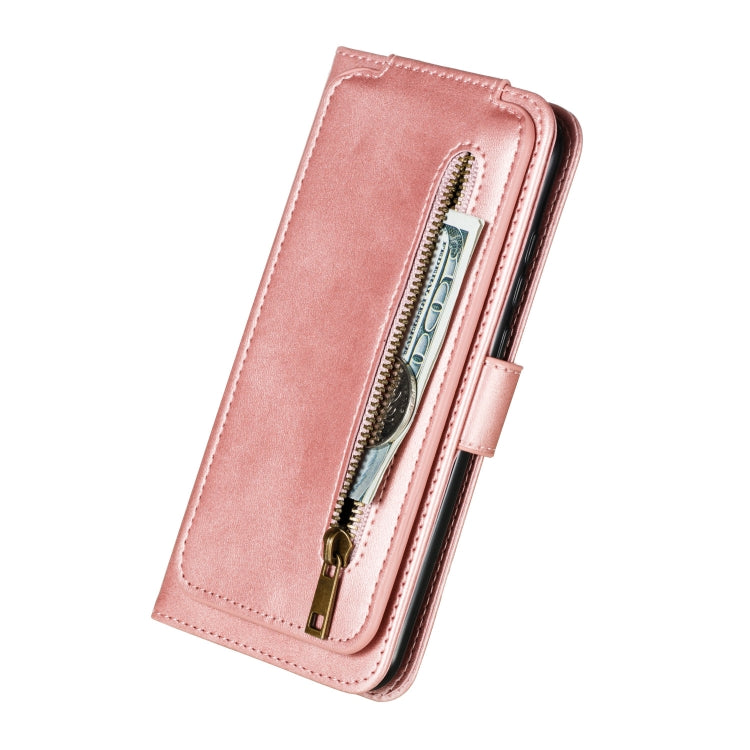 For Huawei Psmart Plus Nine Card Zipper Bag Horizontal Flip Leather Case With Holder & Card Slots & Frame