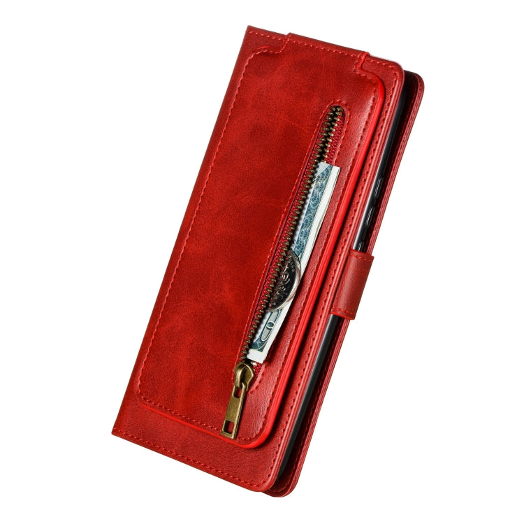 For Huawei Psmart Z Nine Card Zipper Bag Horizontal Flip Leather Case With Holder & Card Slots & Frame