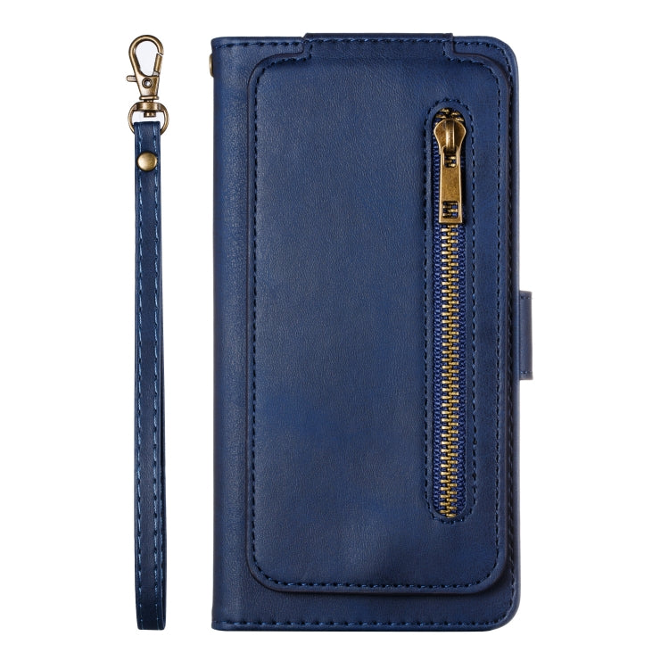 For Huawei Psmart Z Nine Card Zipper Bag Horizontal Flip Leather Case With Holder & Card Slots & Frame