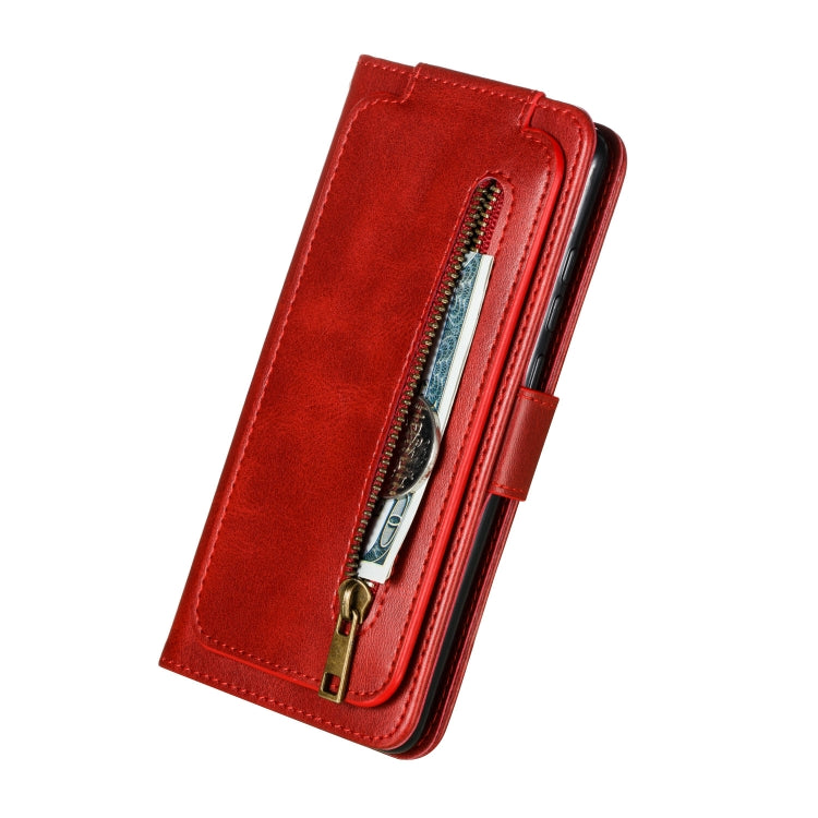 For Huawei P30 Nine Card Zipper Bag Horizontal Flip Leather Case With Holder & Card Slots & Frame