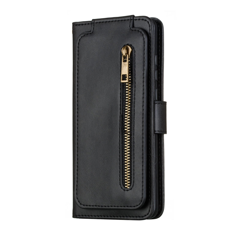 For Huawei P30 Nine Card Zipper Bag Horizontal Flip Leather Case With Holder & Card Slots & Frame