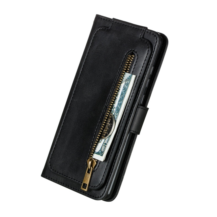 For Huawei P30 Nine Card Zipper Bag Horizontal Flip Leather Case With Holder & Card Slots & Frame