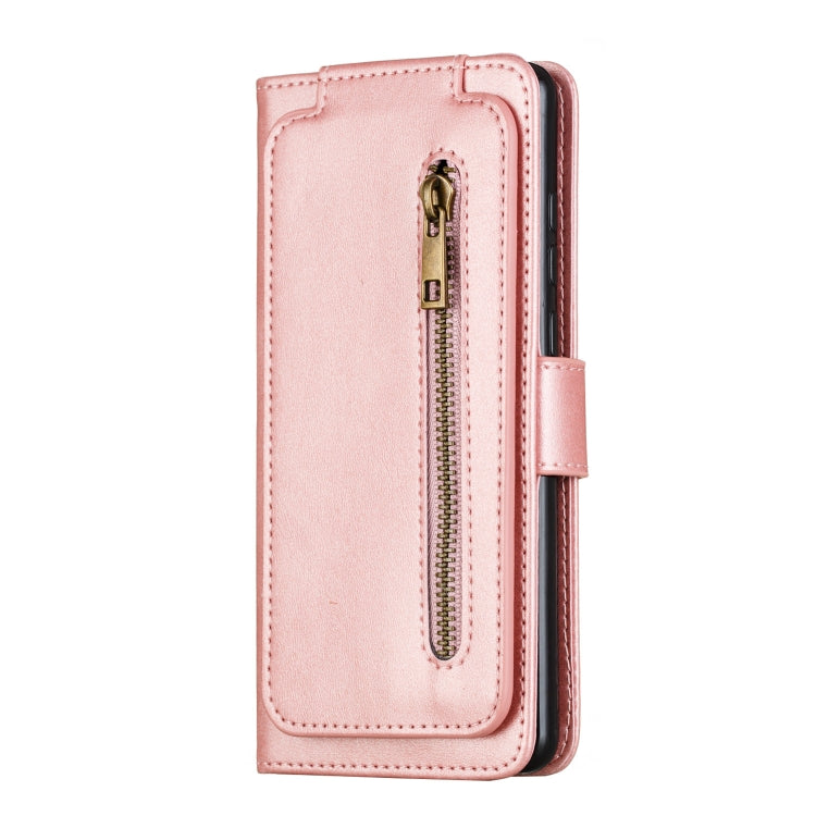 For Huawei P30 Nine Card Zipper Bag Horizontal Flip Leather Case With Holder & Card Slots & Frame