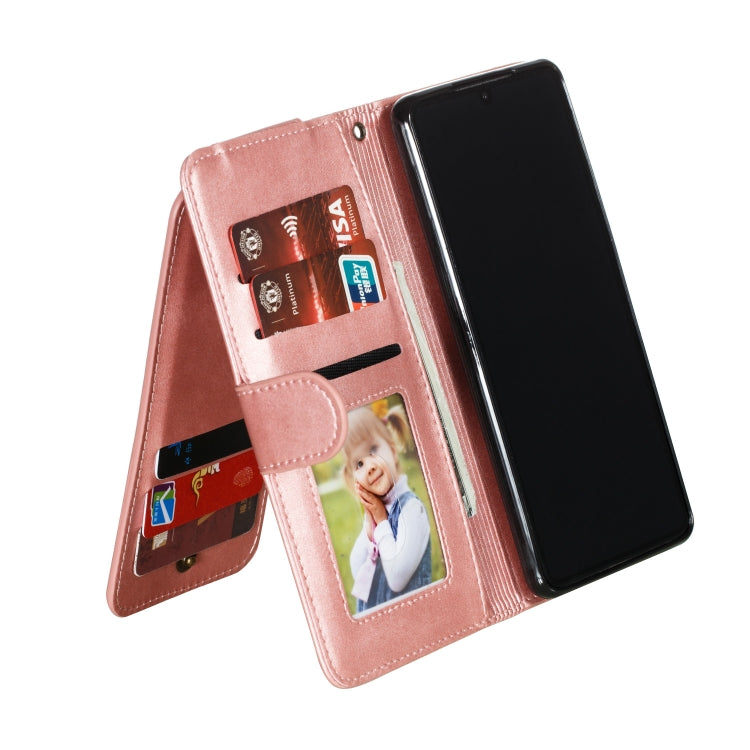 For Huawei P30 Nine Card Zipper Bag Horizontal Flip Leather Case With Holder & Card Slots & Frame